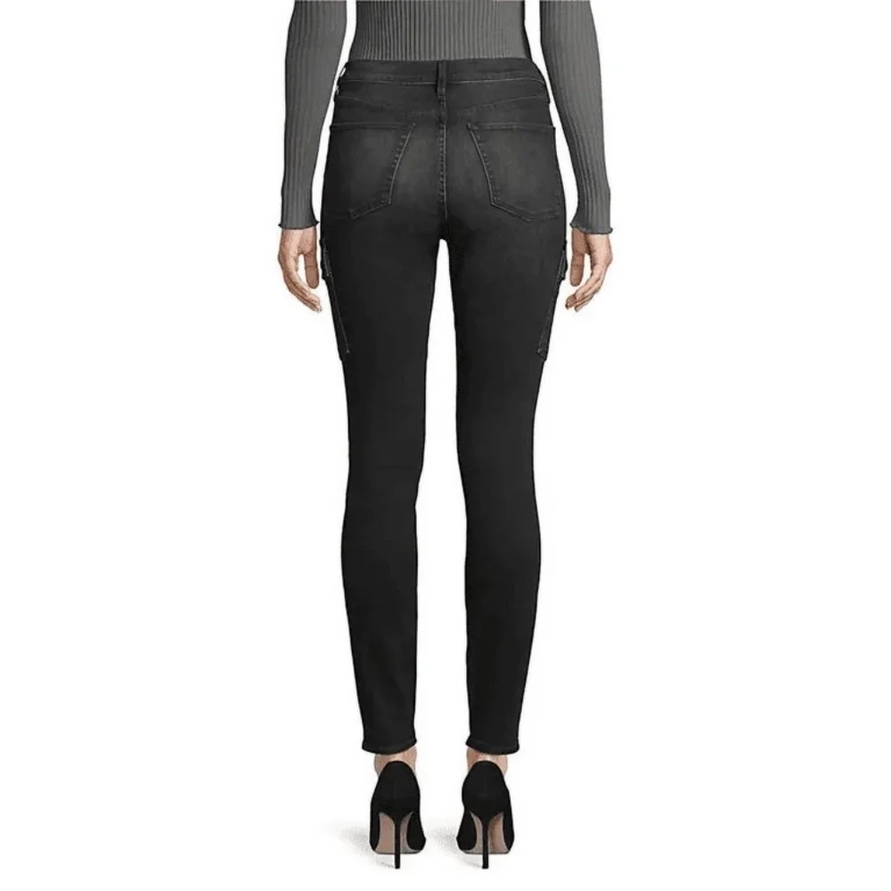 3X1 N.Y.C Womens Vida Black High Rise Skinny Cargo Jeans Size 28